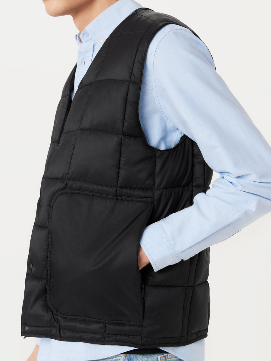 【archi】のQUILTED VEST The Aero Quilted Vest in Black – Frank And Oak USA