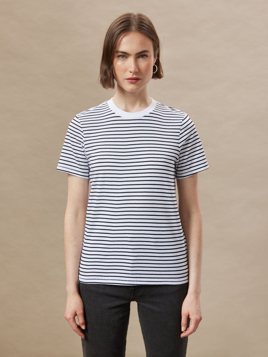 The Striped Essential T-Shirt in White – Frank And Oak USA