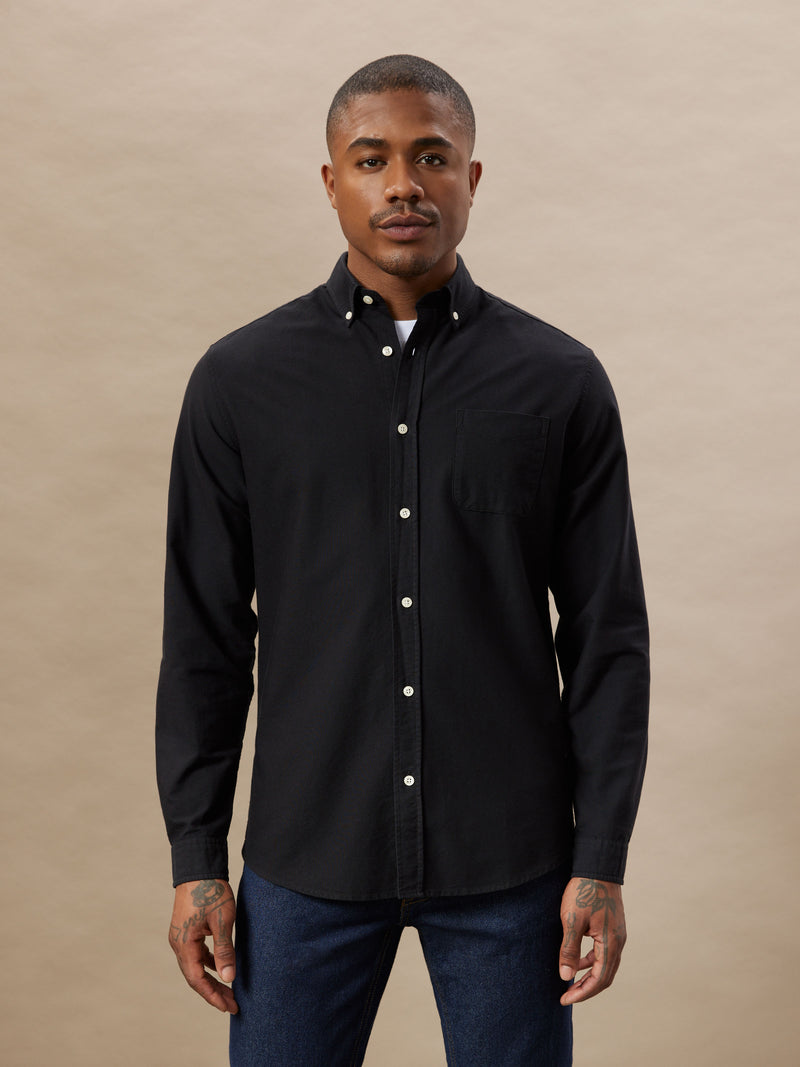 The Jasper Oxford Shirt in Black Frank And Oak USA