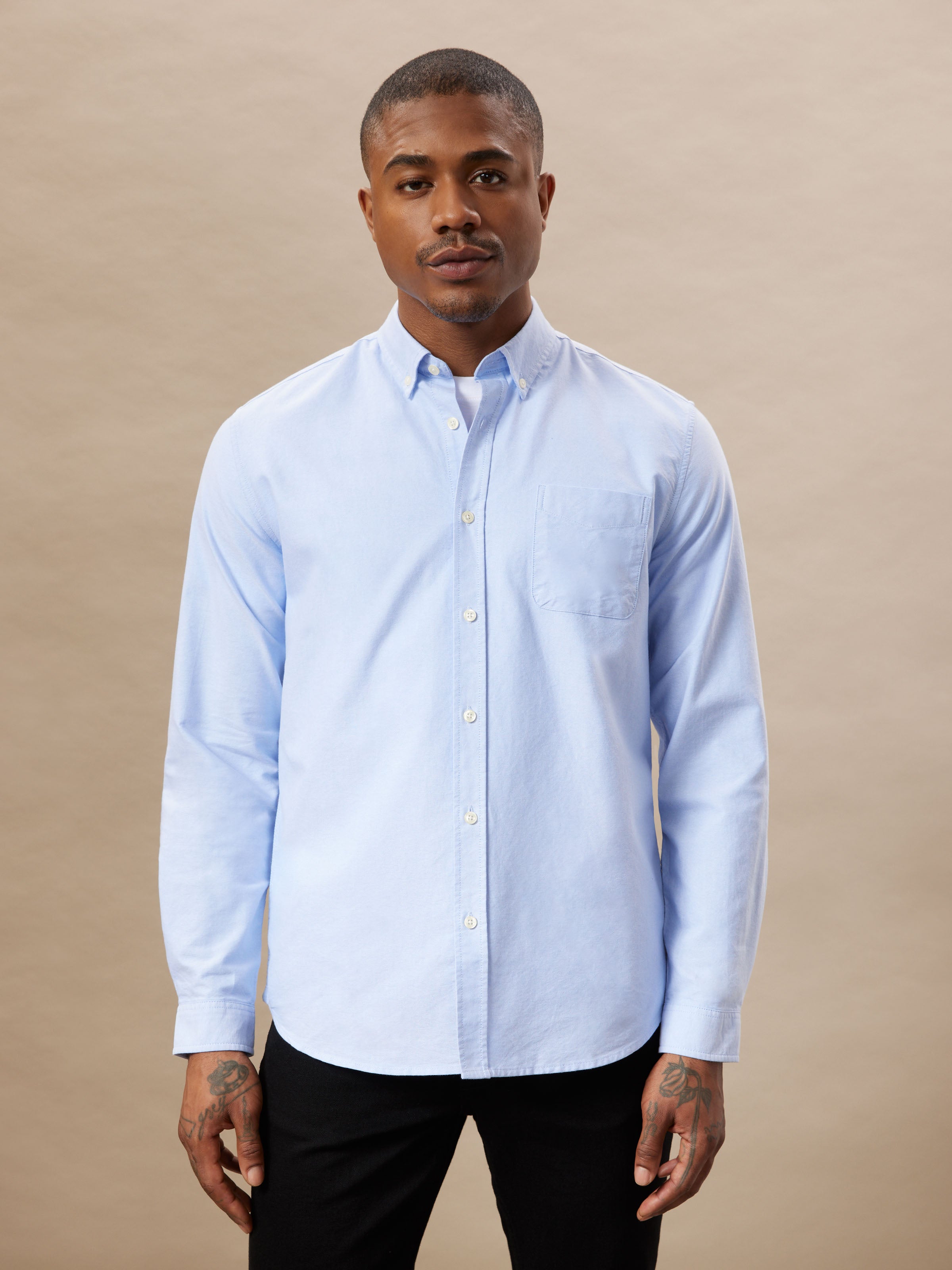 The Jasper Oxford Shirt in Medium Blue