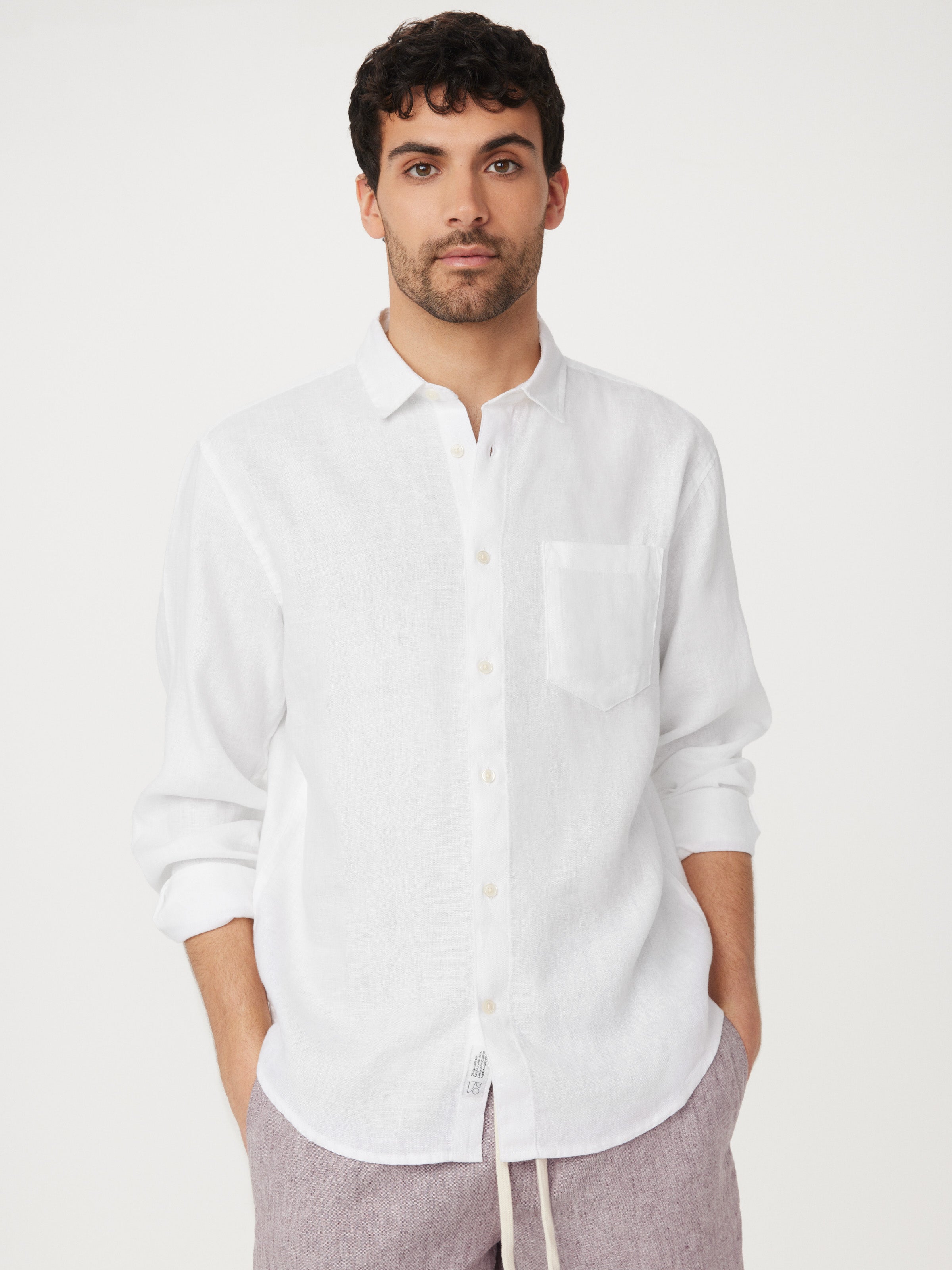 トップス Let LOOSE THOUGHTFUL LINEN SHIRT Eco Rome Linen Shirt | GUESS Factory Ca