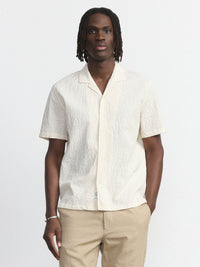 The Striped Jasper Oxford Shirt in Light Pink