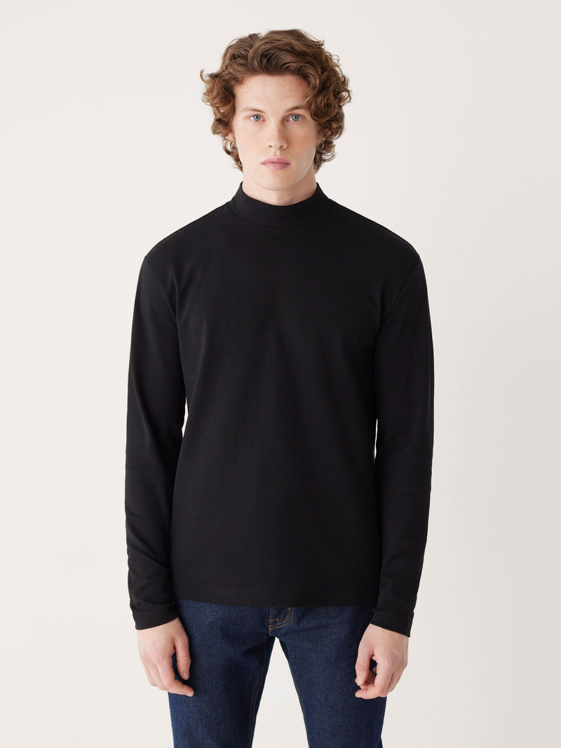 The Mockneck Sweater in Black – Frank And Oak USA