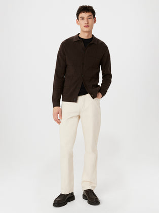 The SeaCell™ Knit Overshirt in Dark Chocolate