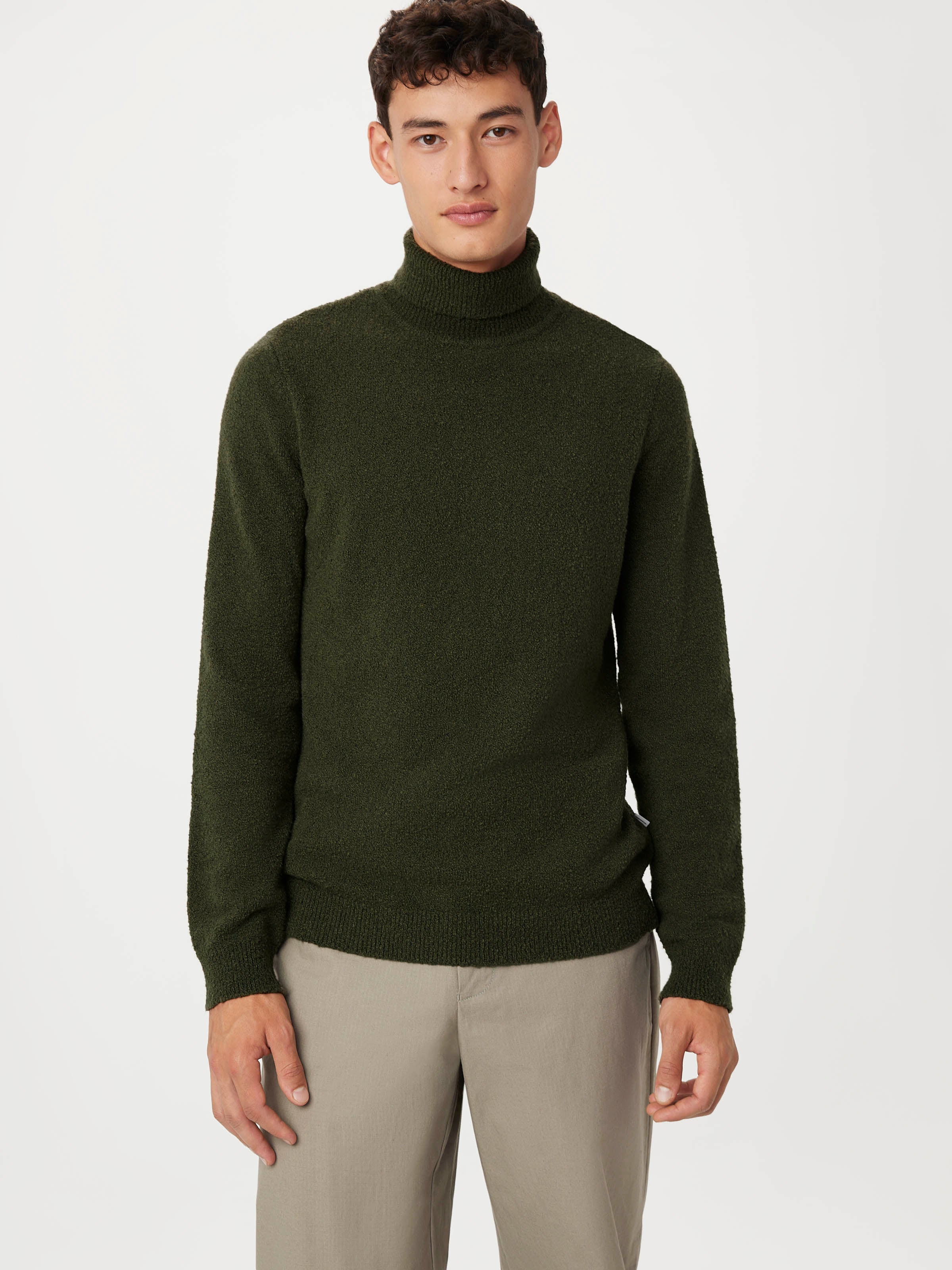 The Seawool® Boucle Turtleneck in Dark Green – Frank And Oak USA