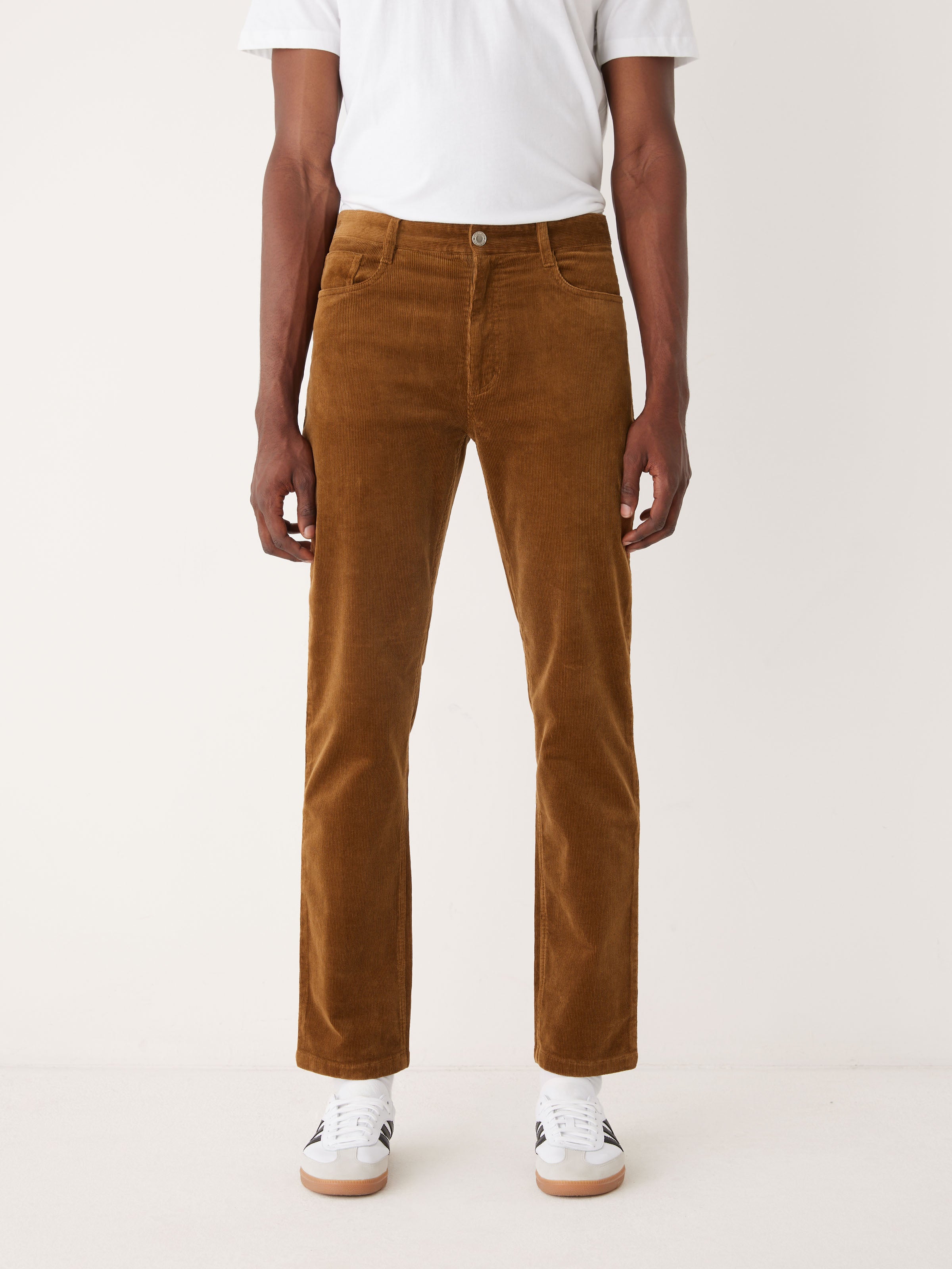 The Brunswick Slim Fit Corduroy Pant in Caramel Brown – Frank And