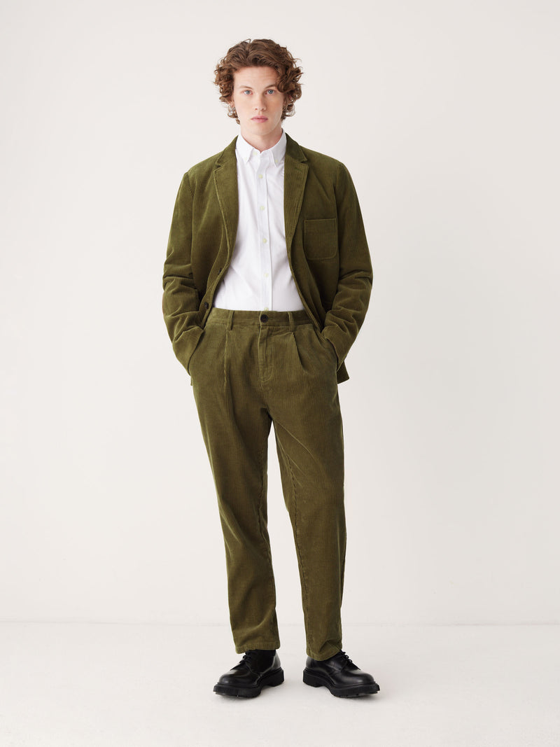 The Jamie Relaxed Tapered Fit Corduroy Pant in Dark Olive – Frank