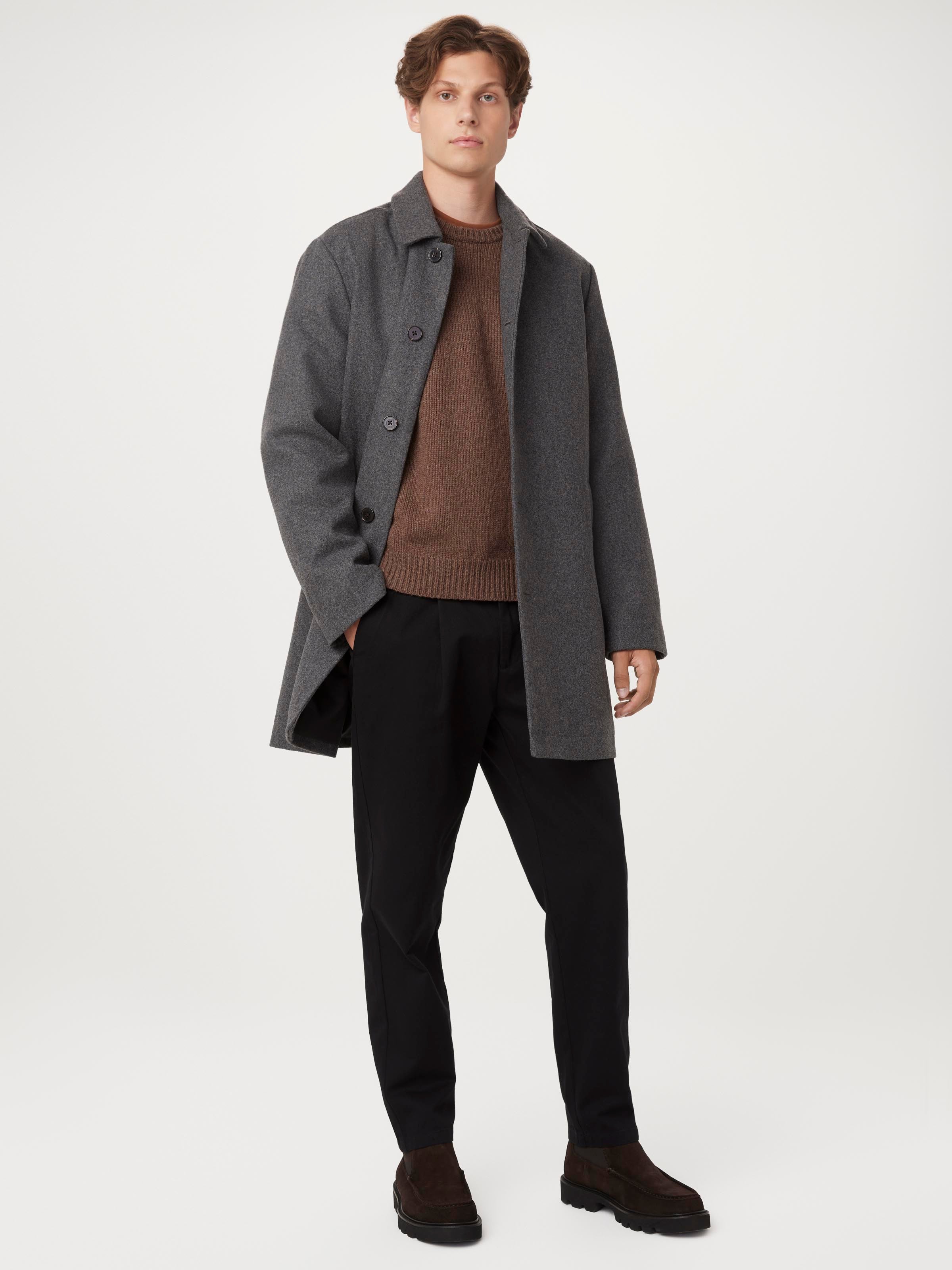 The Smith Mac Topcoat in Charcoal Grey – Frank And Oak USA