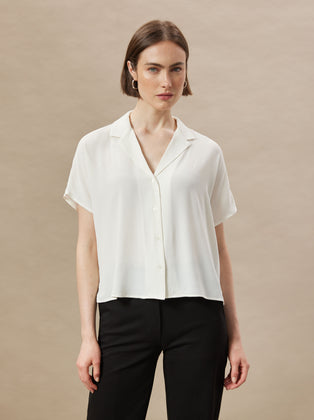 The Camp Collar Blouse in White