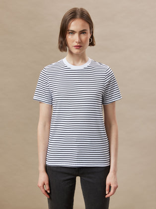 The Striped Essential T-Shirt in White