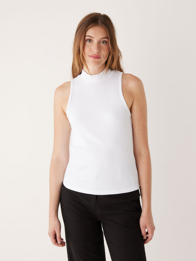 The Mockneck Tank Top in Bright White – Frank And Oak USA