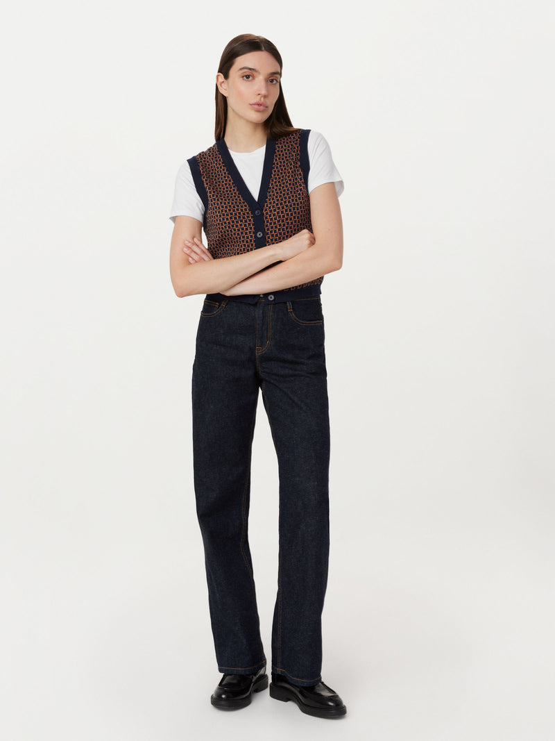 The Button-Up Sweater Vest in Space Blue – Frank And Oak USA