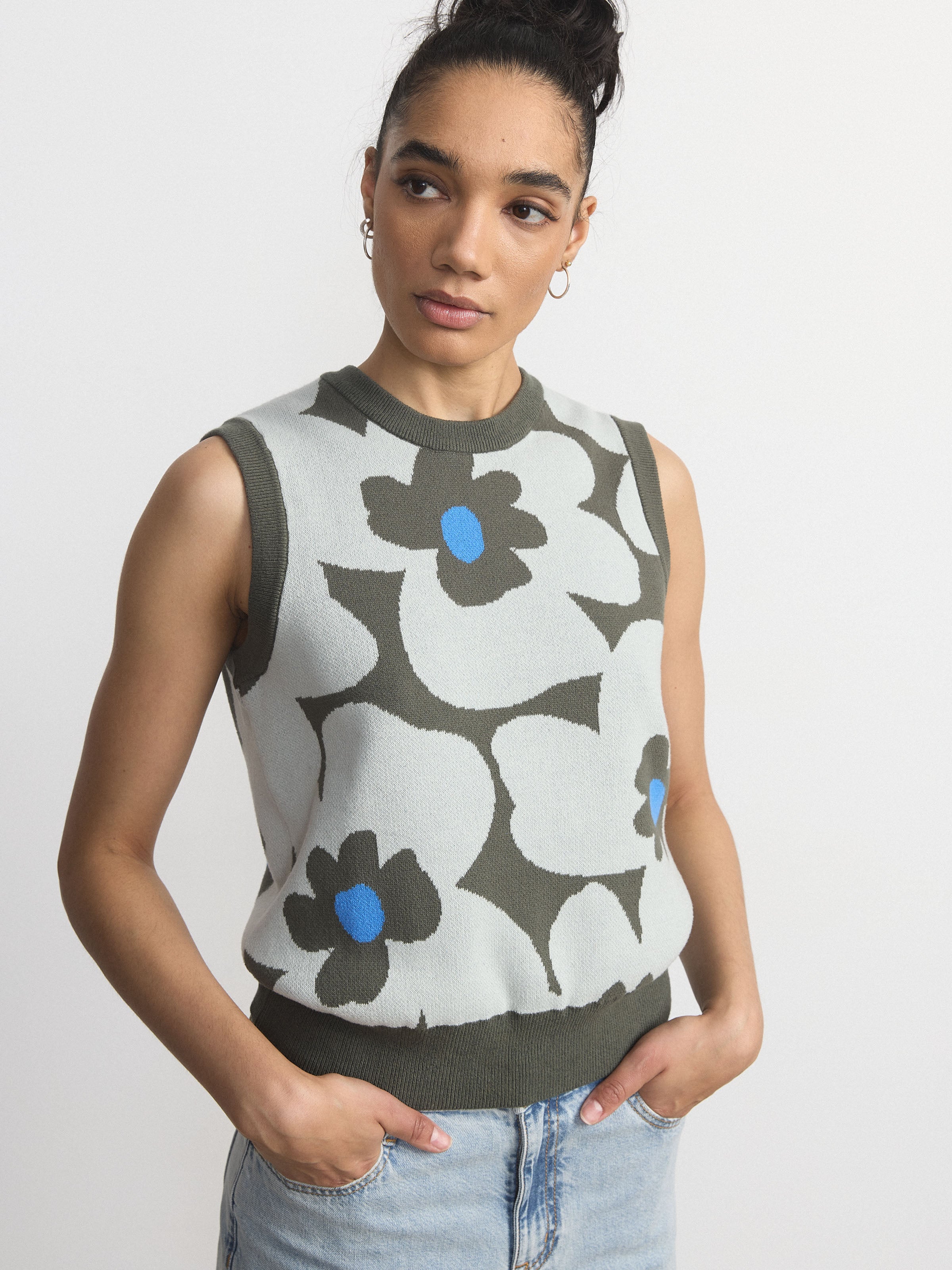 TTT_MSW 20AW flower knit vest ミント Flowers Knit Vest – Butter Goods