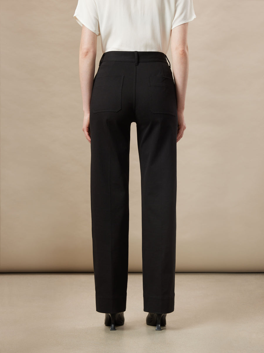 The Jane Flex Straight Fit Pant in Black – Frank And Oak USA