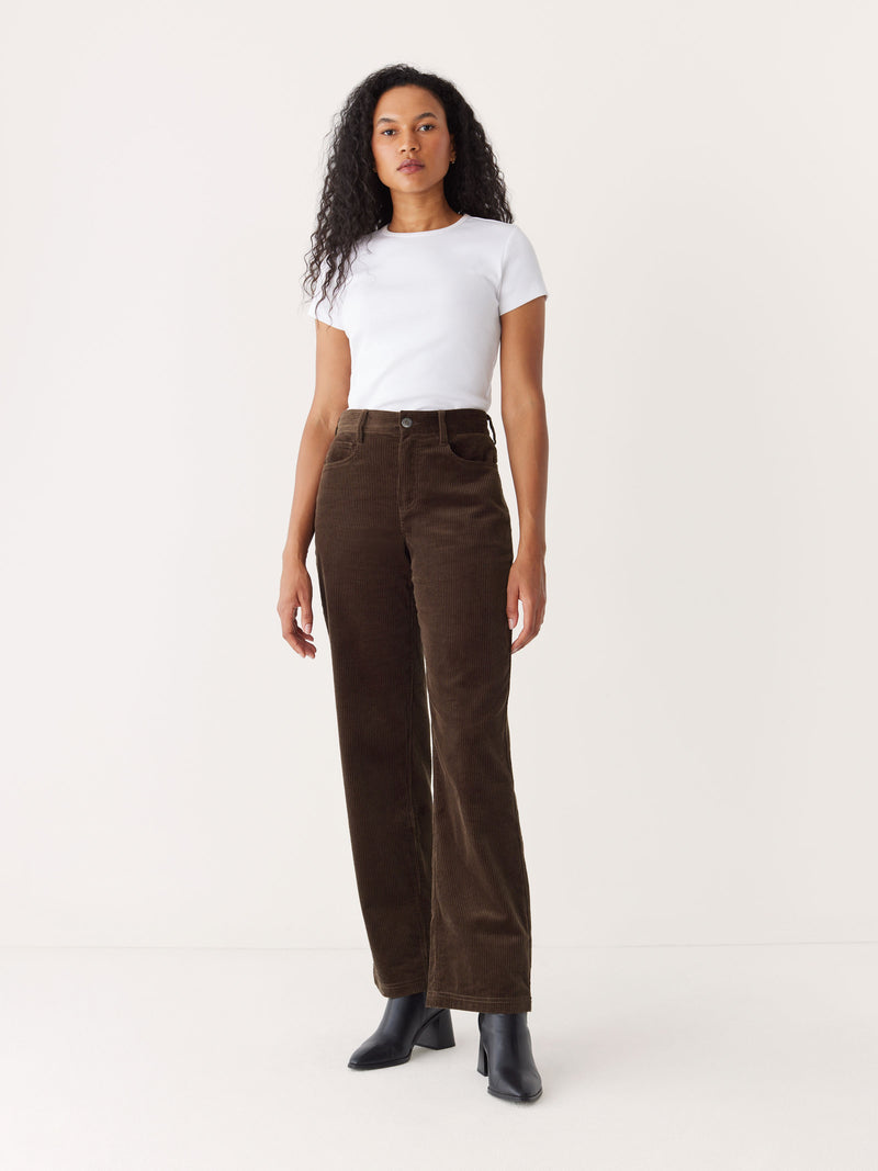 The Annie Straight Corduroy Pant in Dark Brown – Frank And Oak USA