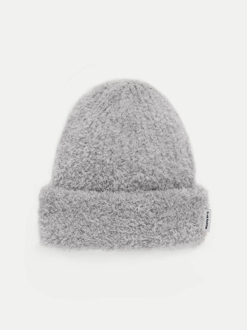 The Fuzzy Merino Wool Beanie in Light Grey – Frank And Oak USA