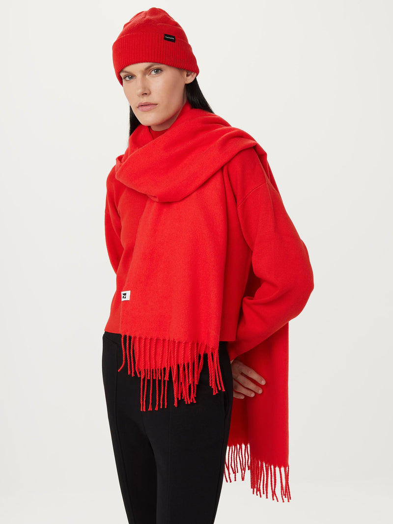 The Solid Scarf in Bright Red – Frank And Oak USA