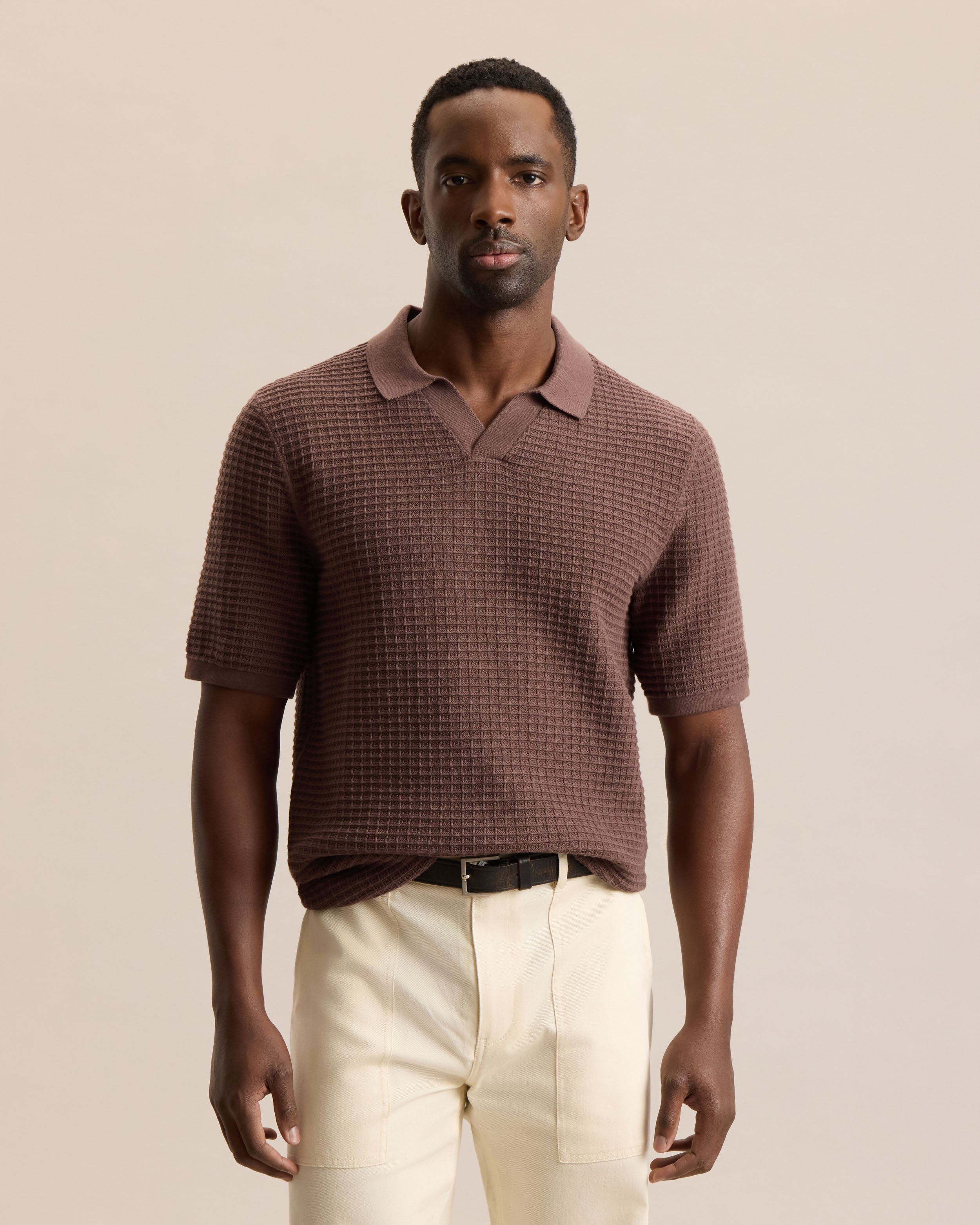 JOHNNY COLLAR WAFFLE KNIT – Frank And Oak