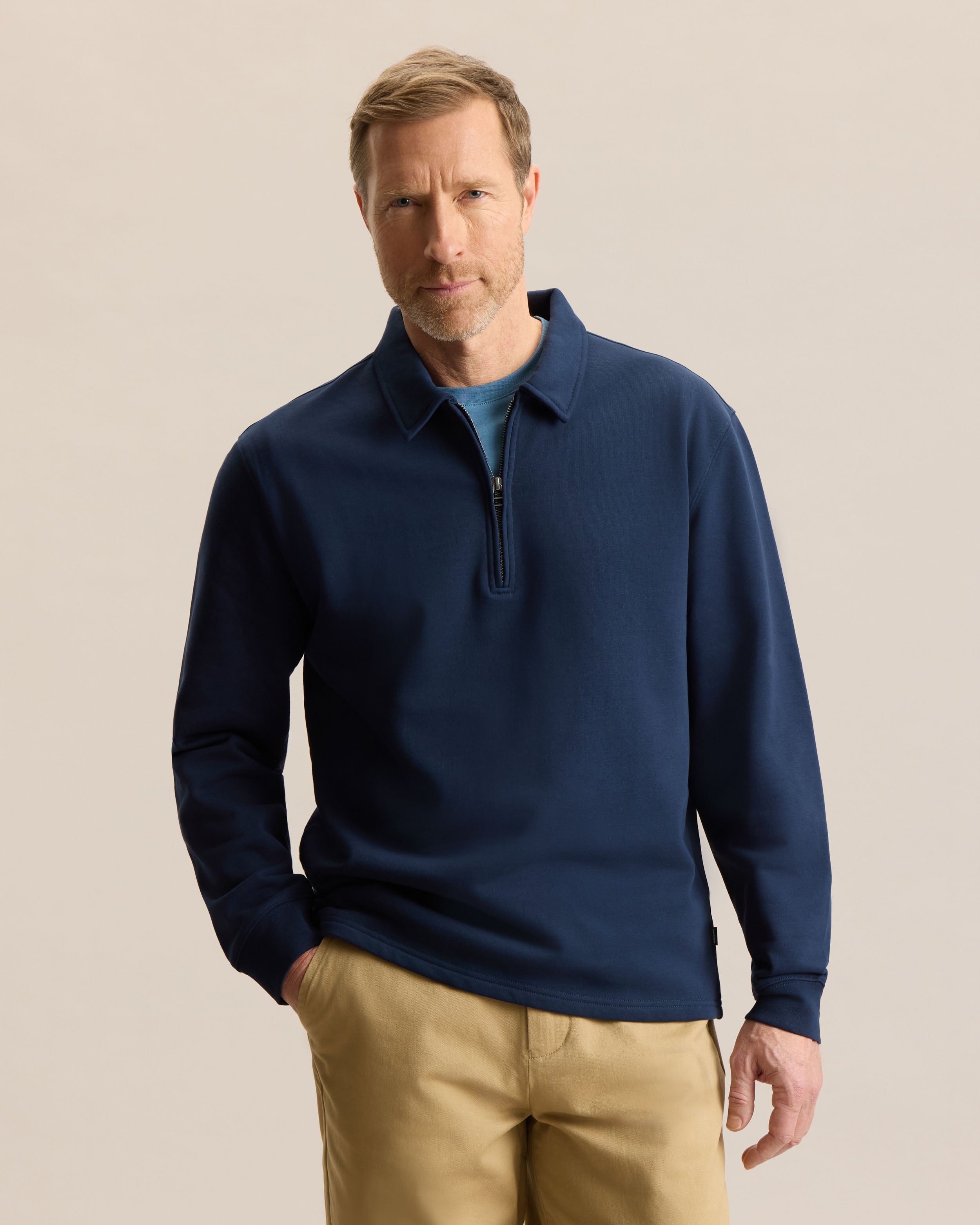 ESSENTIAL QUARTER ZIP SWEATSHIRT – Frank And Oak