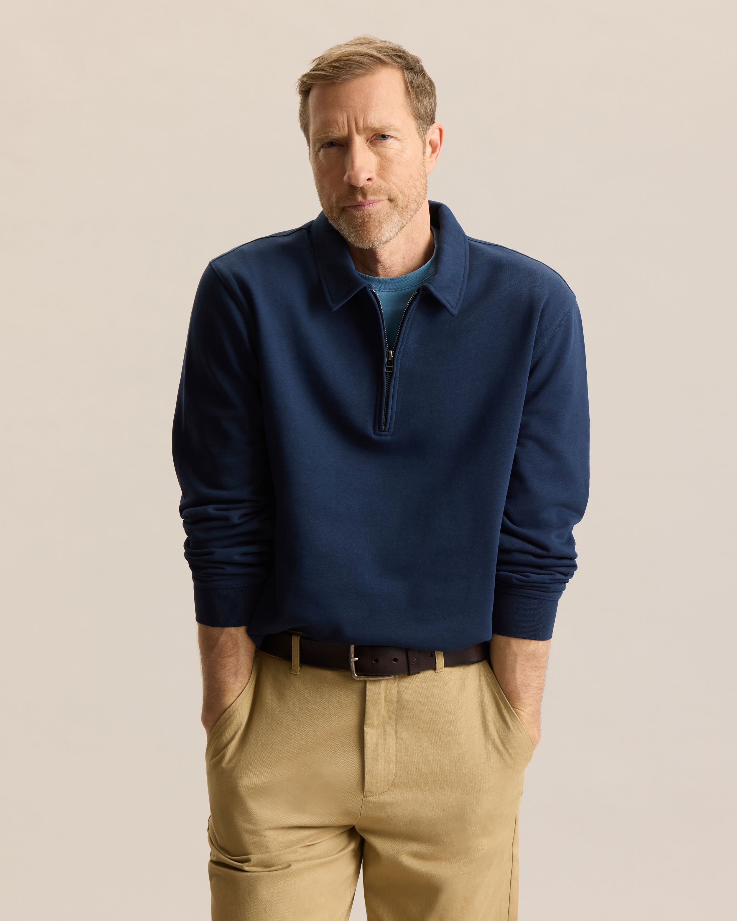 ESSENTIAL QUARTER ZIP SWEATSHIRT – Frank And Oak