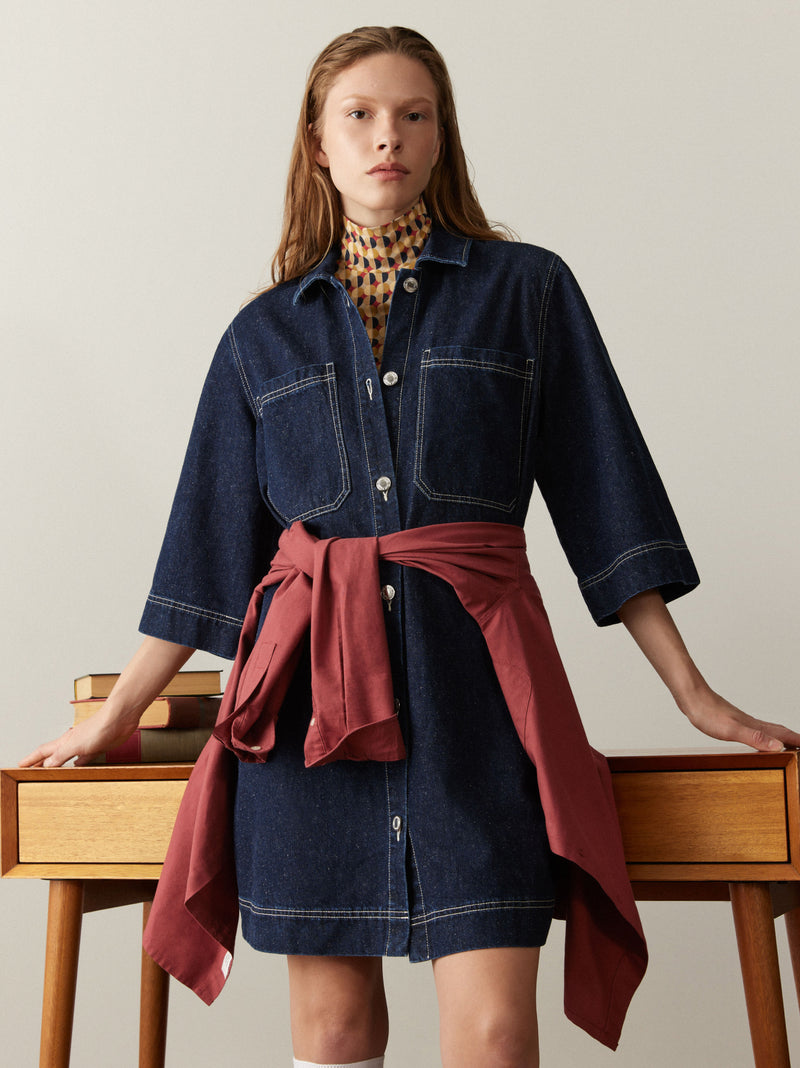 The Denim Dress in Navy – Frank And Oak USA